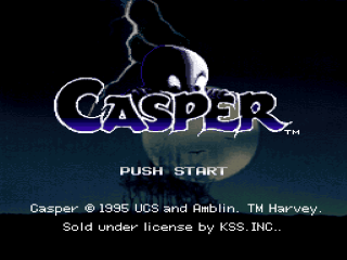 Casper title screen for Super Nintendo
